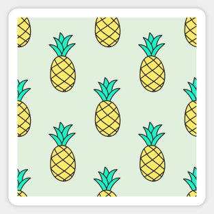 Cute pattern with pineapples Sticker